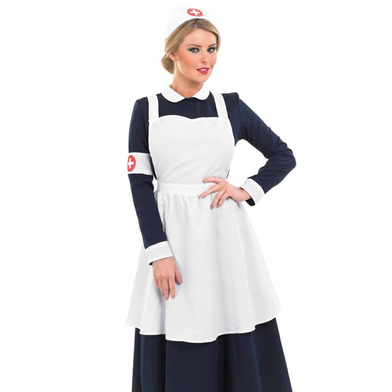 fun shack Florence Nightingale Costume, Civil War Nurse Outfit, Vintage Nurse Uniform, Classic Medic Apron for Women,XX- Large - Image 2